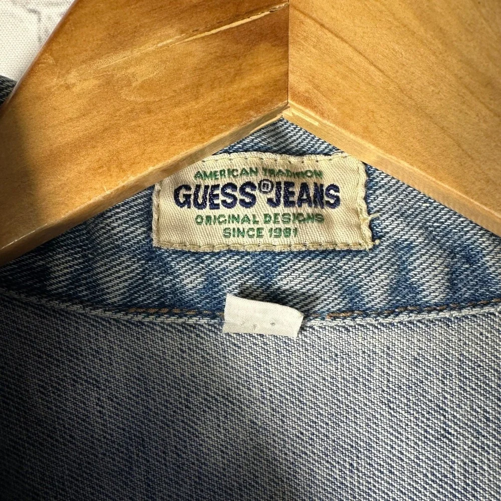 Vintage Guess Jeans‎ Denim Jacket Mens Large  Blue Trucker 10807 Hong Kong